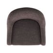 Linon London Upholstered Steel Leg Swivel Accent Chair in Gray Fabric