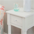 Linon Styers Wood End Table with Storage in White