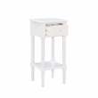 Linon Styers Wood End Table with Storage in White