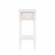 Linon Styers Wood End Table with Storage in White