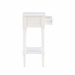 Linon Styers Wood End Table with Storage in White
