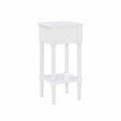 Linon Styers Wood End Table with Storage in White