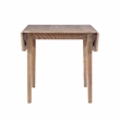 Linon Ervin Square Space Saving Drop Leaf Table in Washed Gray Rubberwood
