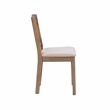 Linon Ervin Wood X-Back Set of Two Dining Chairs in Washed Gray