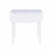 Linon Ervin Square Space Saving Drop Leaf Table in White Rubberwood