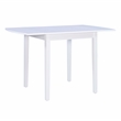 Linon Ervin Square Space Saving Drop Leaf Table in White Rubberwood
