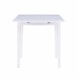 Linon Ervin Square Space Saving Drop Leaf Table in White Rubberwood