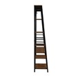 Linon Austin Sturdy Rustic Hall Tree 6 Wood Shelves 4 Hooks Metal Frame in Black
