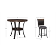 Linon Franklin Wood/Steel 5 Pce Faux Leather Counter Height Dining Set in Brown