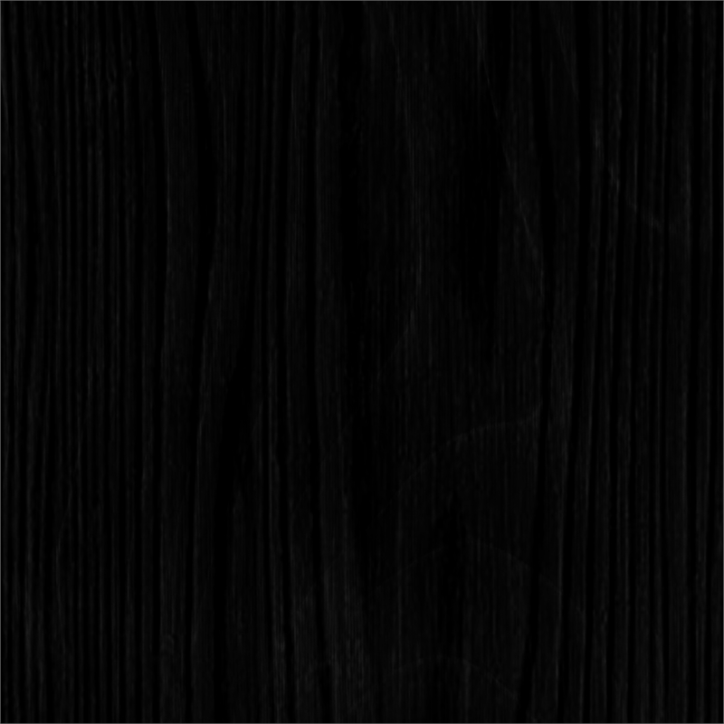 Linon Hale Dining Table Criss Cross Base and Round Glass Top in Black Wood