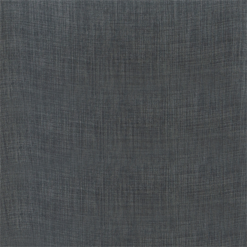 Linon Hale 5 Pce Dining Set Gray Fabric Chairs Round Glass Top in Espresso Wood