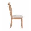 Linon Brit 7 Piece Wood Dining Set Crisscrossed Back Chairs in Natural Brown