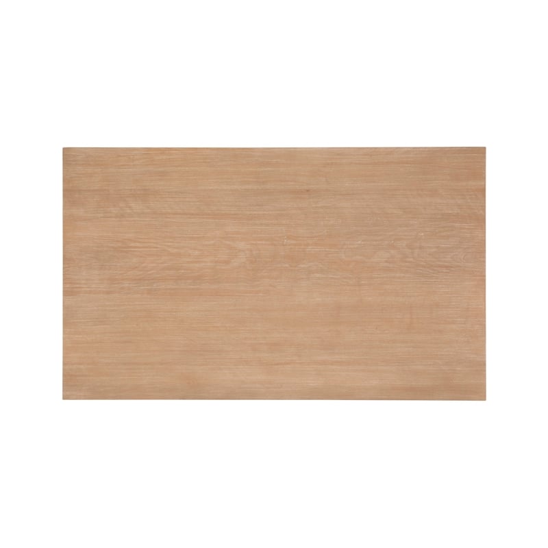 Linon Miles Midcentury Dining Table in Natural Brown Stained Wood