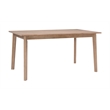 Linon Miles Six Piece Upholstered Dining Set with Bench in Natural Wood Finish