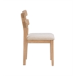 Linon Miles Six Piece Upholstered Dining Set with Bench in Natural Wood Finish
