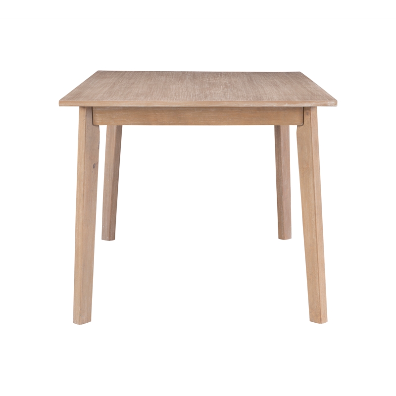 Linon Miles Seven Piece Upholstered Dining Set in Rustic Natural Wood Finish