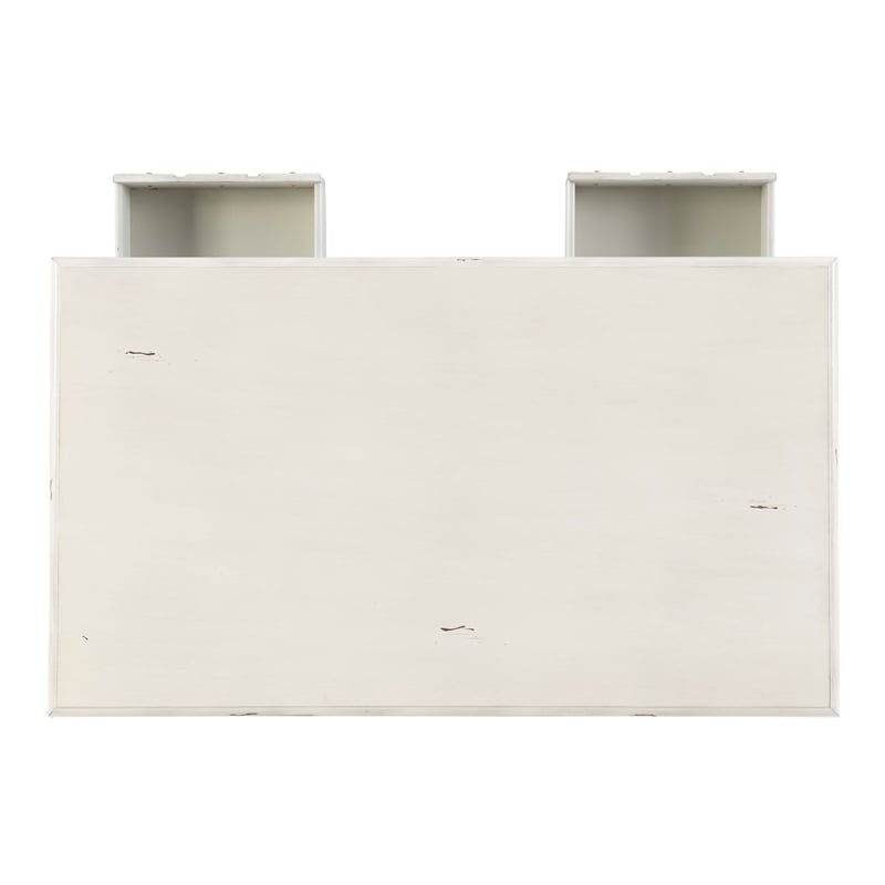 Linon Sadie Wood Coffee Table with Storage in Cream