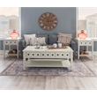 Linon Sadie Wood Coffee Table with Storage in Cream