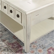 Linon Sadie Wood Coffee Table with Storage in Cream