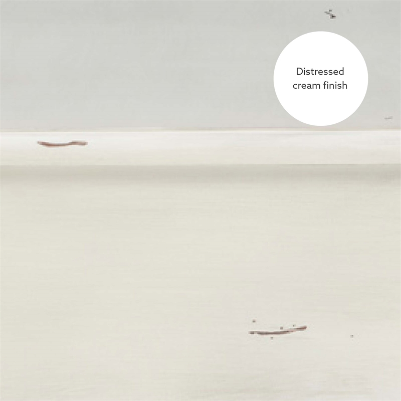 Linon Sadie Wood Coffee Table with Storage in Cream