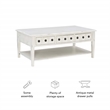 Linon Sadie Wood Coffee Table with Storage in Cream