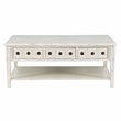 Linon Sadie Wood Coffee Table with Storage in Cream