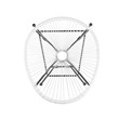 Linon Tallie Outdoor Oval Chair Handwoven Wicker Roping Steel Frame in White