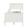Linon Tilda Twin over Full Bunk Bed with Top Guard Rails in White Solid Wood