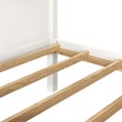 Linon Tilda Twin over Full Bunk Bed with Top Guard Rails in White Solid Wood