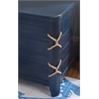 Linon Zana Cedar Lined Storage Chest with Rope Detail in Blue Distressed Wood