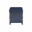 Linon Zana Cedar Lined Storage Chest with Rope Detail in Blue Distressed Wood