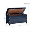 Linon Zana Cedar Lined Storage Chest with Rope Detail in Blue Distressed Wood