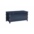 Linon Zana Cedar Lined Storage Chest with Rope Detail in Blue Distressed Wood