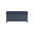 Linon Zana Cedar Lined Storage Chest with Rope Detail in Blue Distressed Wood