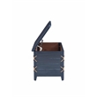 Linon Zana Cedar Lined Storage Chest with Rope Detail in Blue Distressed Wood