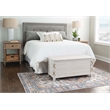 Linon Zana Cedar Lined Storage Chest with Rope Detail in White Distressed Wood