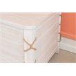 Linon Zana Cedar Lined Storage Chest with Rope Detail in White Distressed Wood