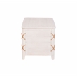 Linon Zana Cedar Lined Storage Chest with Rope Detail in White Distressed Wood