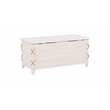 Linon Zana Cedar Lined Storage Chest with Rope Detail in White Distressed Wood