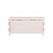 Linon Zana Cedar Lined Storage Chest with Rope Detail in White Distressed Wood