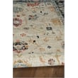 Linon Great Zero Leona Polyester 3'x5' Accent Rug in Ivory