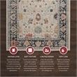 Linon Great Zero Leona Polyester 3'x5' Accent Rug in Ivory