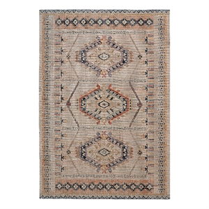 linon great zero lana polyester 3'x5' accent rug in ivory