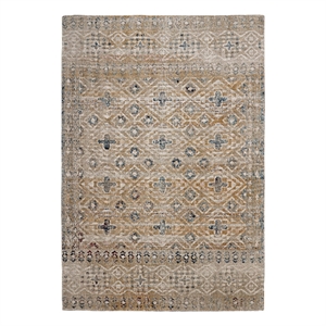 linon great zero leopold polyester 2'x3' accent rug in tan