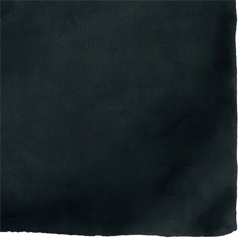 Linon Maven Faux Rabbit Polyester 5'x7' Area Rug in Charcoal Gray