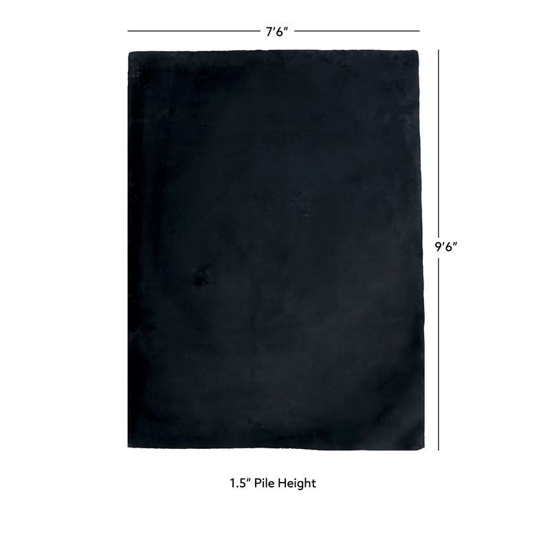 Linon Maven Faux Rabbit Polyester 7'6