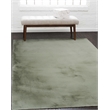 Linon Maven Faux Rabbit Polyester 5'x7' Area Rug in Green