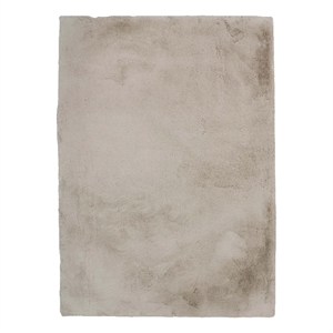 linon maven faux rabbit polyester 3'x5' accent rug in pale gray