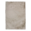 Linon Maven Faux Rabbit Polyester 3'x5' Accent Rug in Pale Gray