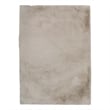Linon Maven Faux Rabbit Polyester 5'x7' Area Rug in Pale Gray